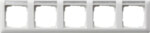Gira Abdeckrahmen 5-f rw gl schriftf. waagerecht 109503