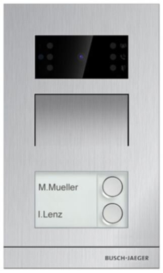 Busch-Jaeger Klingeltableau LAN Aluminium Unterputz H81363P2-A-03 2tast alu