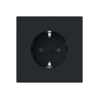 Busch-Jaeger Steckdose 1-fach schwarz matt Unterputz mit BS 20-1 EUCBF-45M IP20