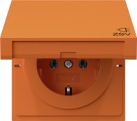 GIRA 4454709 SCHUKO-Steckd.KD ZSV Flächenschalter Orange