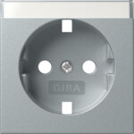 Gira Abdeckung. SCHUKO-Steckdose BSF F Aluminium 494726