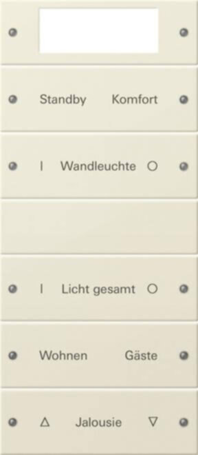 Gira Gira Wippenset 5-fach beschriftbar Sys 55 creinweiß 221501