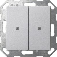 Gira Taster Wippe KNX, 2f, Alu 517326