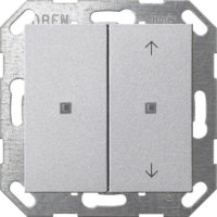 Gira KNX Taster Wippe 2fach Alu unbedruckt/Pfeile 517526