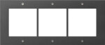 Gira Designrahmen 3-fach Türstation Aufputz anthrazit 850367