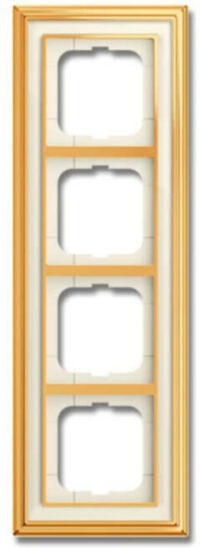 Busch-Jaeger Rahmen 4-fach ms/poliert elfenbein/weiß 1724-838