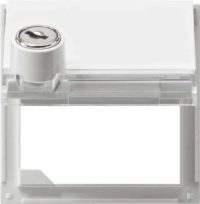 Gira Zentralplatte Klappdeckel  reinweiß verschliessbar,TX44 069766