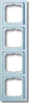 Busch-Jaeger Rahmen 4-fach Aluminium-Silber, fu linear 1724-183K