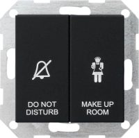 Gira Wippschalter schwarz Hotelzimmerstatus 1104005