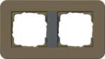 Gira Abdeckrahmen 2-fach Umbra/Anthrazit 0212426