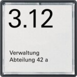 Gira 1071202 Namens-/Türschild 1-fach für Edelstahl, Aluminium