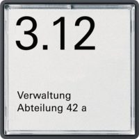 GIRA 1071202 Namens-/Türschild 1fach f.Edelstahl,Aluminium