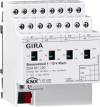 Gira Steuereinheit 1-10V 4-fach mit Handbetätigung für KNX, 222400