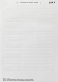 Gira Beschriftungsbogen 60,7 x 11,8mm 145000