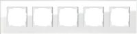 Gira Abdeckrahmen Esprit 5-fach, weiß glas, 021512