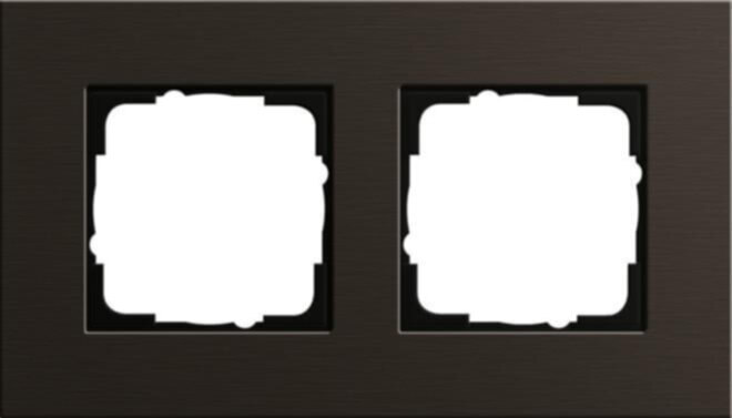 Gira Gira Abdeckrahmen 2-fach aluminium braun 0212127