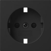 Bild vom Produkt: Gira Abd. SCHUKO-Steckdose SH schwarz matt 4921005