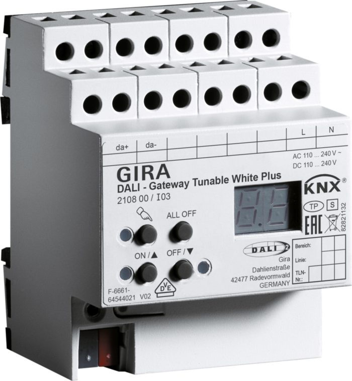 GIRA 211100 DALI Gateway Colour 1fach REG KNX Secure – Bild 2