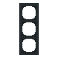 Busch-Jaeger Rahmen 3-fach schwarz matt Kunststoff Busch-art linear 1723-45M