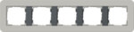 Gira Abdeckrahmen 5-fach Grau/Anthrazit 0215422