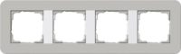 Gira Abdeckrahmen 4fach Grau/Reinweiß 0214412
