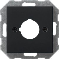 Gira Abdeckung schwarz TragringGer.D=22,5mm 0272005