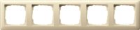 Gira Abdeckrahmen 5fach cremeweiß-glänzend bruchsicher 021501