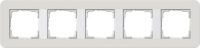 Gira Abdeckrahmen 5fach Hellgrau/Reinweiß 0215411