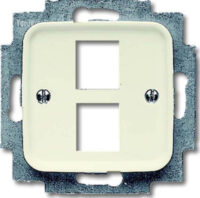 Busch-Jaeger Zentralscheibe weiß für 2 Modular Jack 2561-02-212