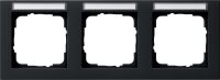 Gira Abdeckrahmen 3fach schwarz waagerecht BSF 109309