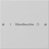 Gira Wippenset 1-f. beschr. grau lackiert 2201015