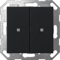 Gira Taster Wippe KNX, 2f, Schwarz 5173005