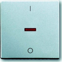Busch-Jaeger Kontroll-Wippe Aluminium-Silber mit Aufdruck I/0 1788-83