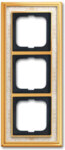 Busch-Jaeger Rahmen 3-fach ms/poliert Dekor elf/weiß 1723-836