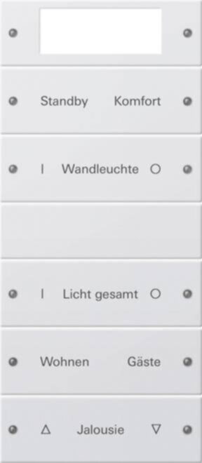 Gira Gira Wippenset 5-fach beschriftbar Sys 55 reinweiß 221527