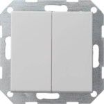 Gira Tastschalter 2-f. Wechselschalter, grau 0128015