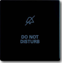 Busch-Jaeger Wippe schwarz matt Aufdr DO NOT DISTUP 1786/11-885