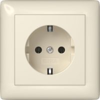 GIRA 444001 SCHUKO-Steckdose Vollplatte Standard 55 Cremeweiß glänzend