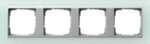 Gira Abdeckrahmen 4-fach opak mint mit Aluminium ZL, Event 021451