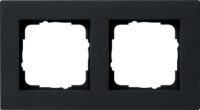 Gira Abdeckrahmen 2fach schwarz flach 0212095