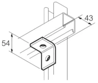 Legrand SB501S Winkelverbinder 2-Loch 54x40 V4A Edelstahl