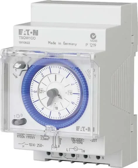 Eaton Eaton (Installation) Analoge Zeitschaltuhr Quarz, Woche,1 Kanal TSQW1CO