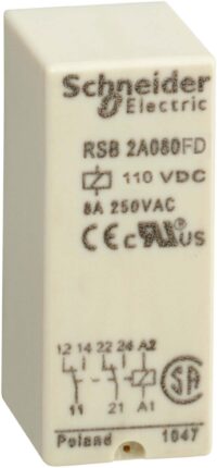Schneider RSB2A080FD Schnittstellen- relais 110VDC 2OC