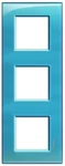 BTicino LNA4802M3AD LivingLight Abdeckrahmen 3-fach 2+2+2M Blau