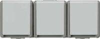 Siemens 5UB4731 DELTA fläche IP44 Aufputz SCHUKO Steckdose 3-fach waagerecht