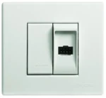 BTicino 306062 Steckdose kpl Unterputz mit Abdeckrahmen Weiß