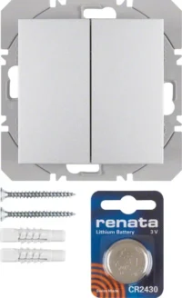 Berker KNX-Funk Wandsender 2-fach aluminium matt 85656283