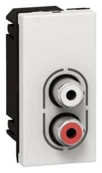Legrand 078753 RCA rot/weiß Audio 1-modulig Mosaic ultaweiß