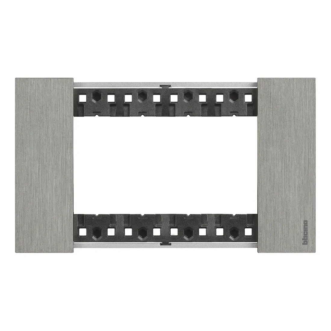Legrand BTicino KA4804ZG LivingNow Abdeckrahmen 4-modulig in der Farbausführung Steel