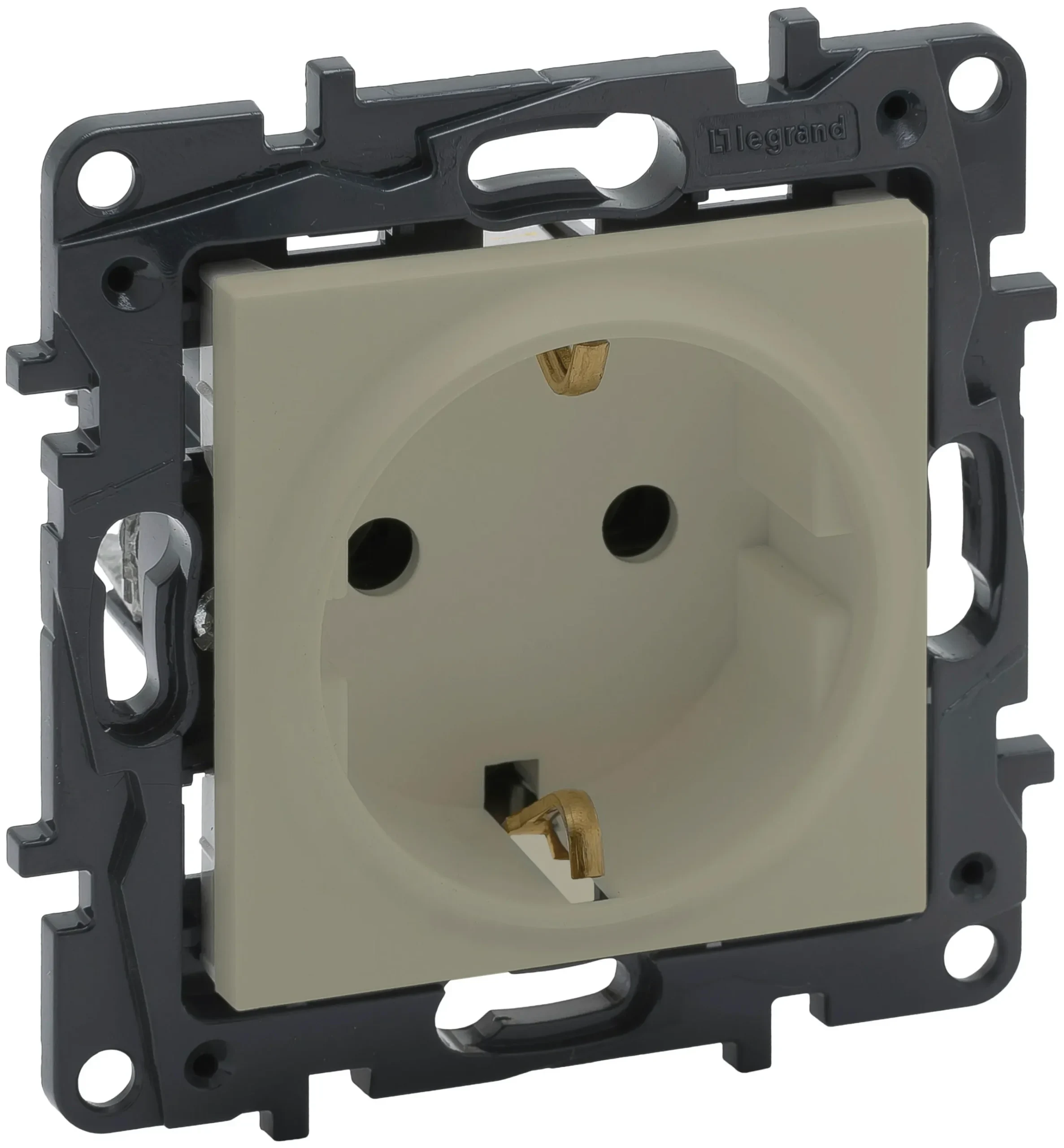 Legrand Legrand 864662 Schuko Steckdose (SL) Berührungsschutz Niloe Step Sand